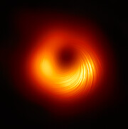 Widok supermasywnej czarnej dziury w M87 w świetle spolaryzowanym