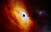 Taiteilijan näkemys ennätyksiä rikkovasta kvasaari J0529-4351:stä